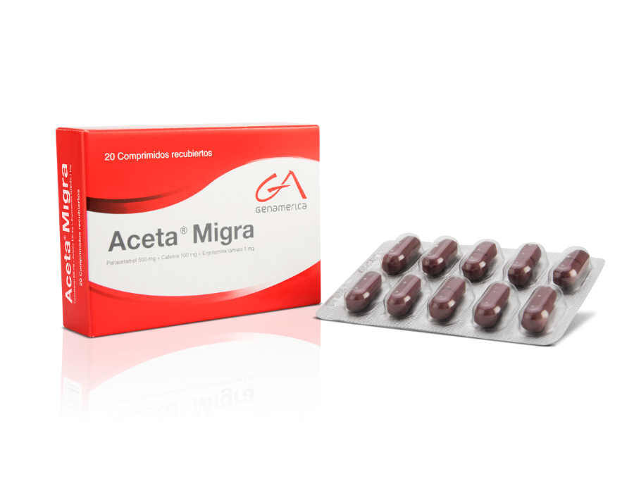 Aceta-Migra Comp. X 20 (acetaminofén/cafeína/ergotaminatartrato)