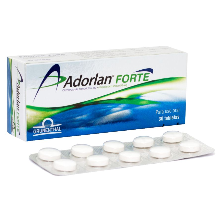ADORLAN FORTE X 30 Tbs (diclofenaco sodico-clorhidrato de tramadol)
